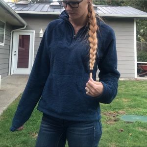 Fuzzy north face sweatshirt